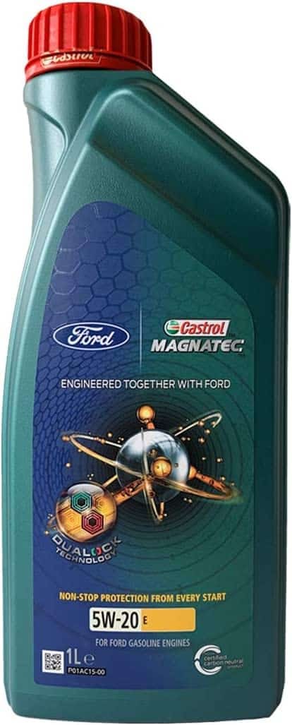 A bottle of ford wv20 engine oil.