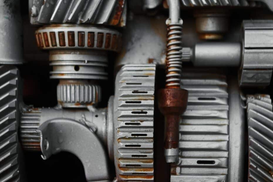 The gear and engine background