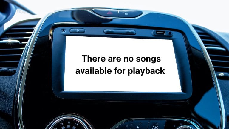 There are No Songs Available for Playback Toyota